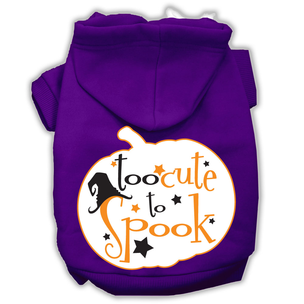 Too Cute to Spook Screenprint Hoodie Purple XS